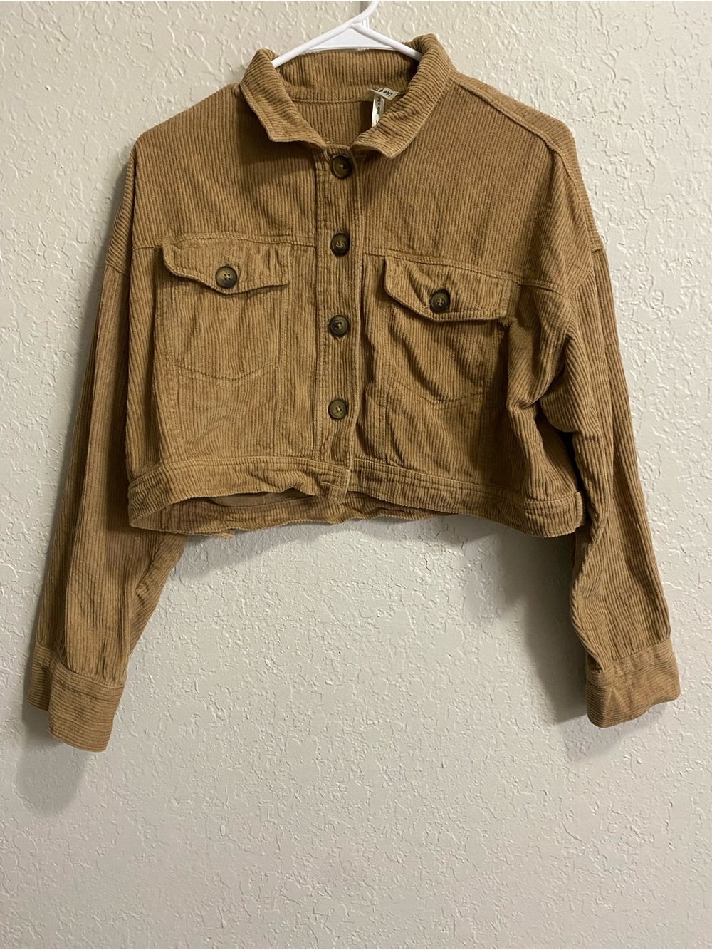 Live 4 Truth Cropped Corduroy Jacket in Tan